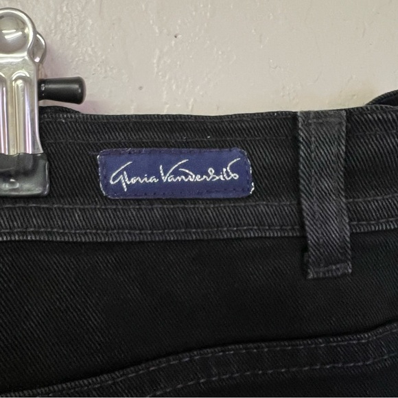 Gloria Vanderbilt Black Tapered Leg Stretch Jeans Sz 24W EUC - Picture 4 of 7
